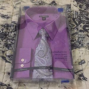 NWT Croft&Barrow Dress Shirt and Tie 👔